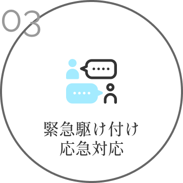 緊急駆け付け
                    応急対応